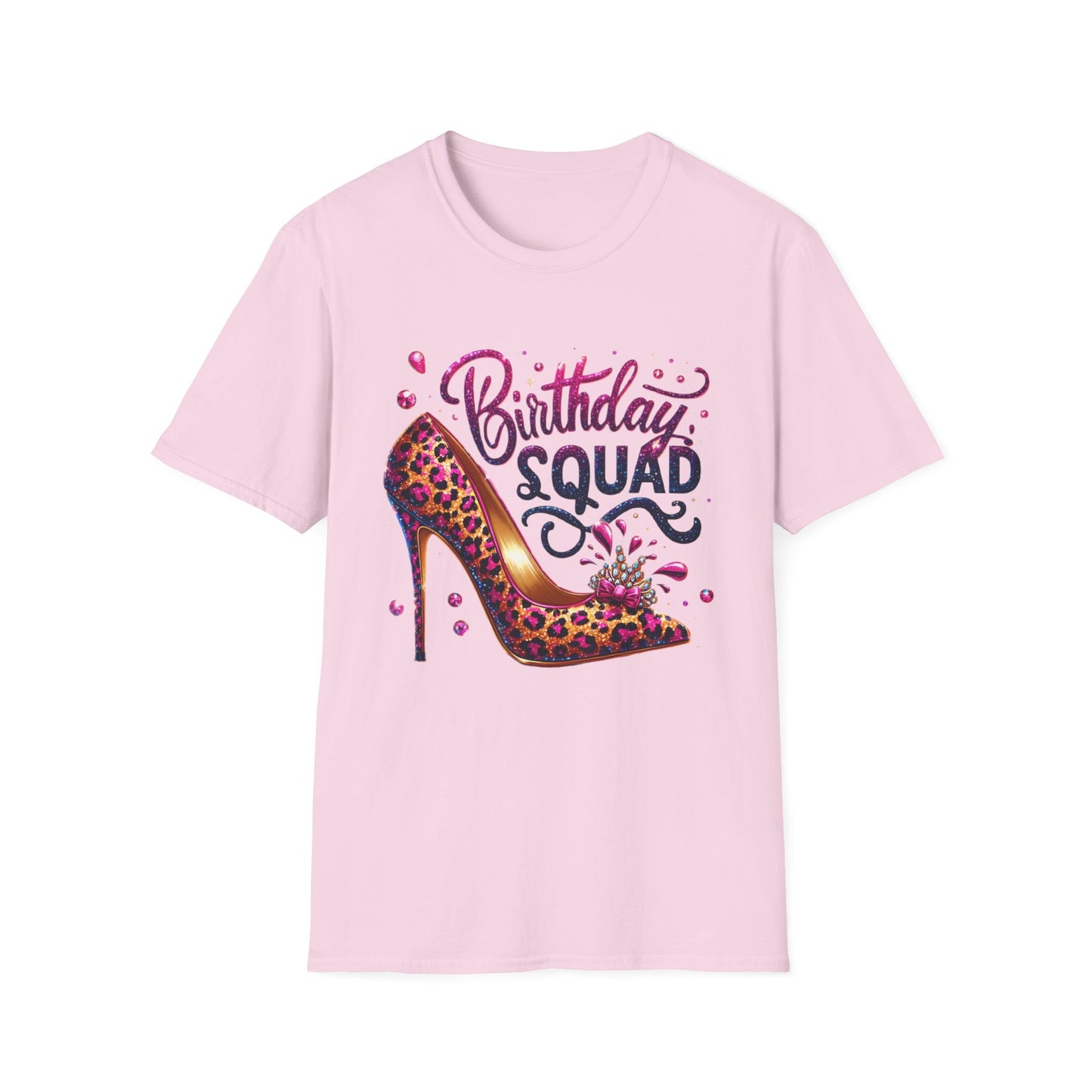 Birthday Squad Pink Leopard Heel